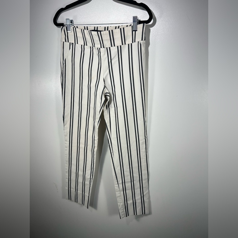 New York & Co. 7th Ave Striped Ankle Workwear/Office Pants Sz Small - Picture 3 of 11